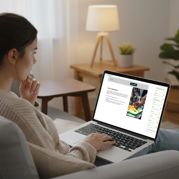 Level 2 Food Hygiene Online Training - Laptop