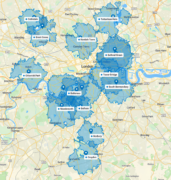 encore kitchen london map